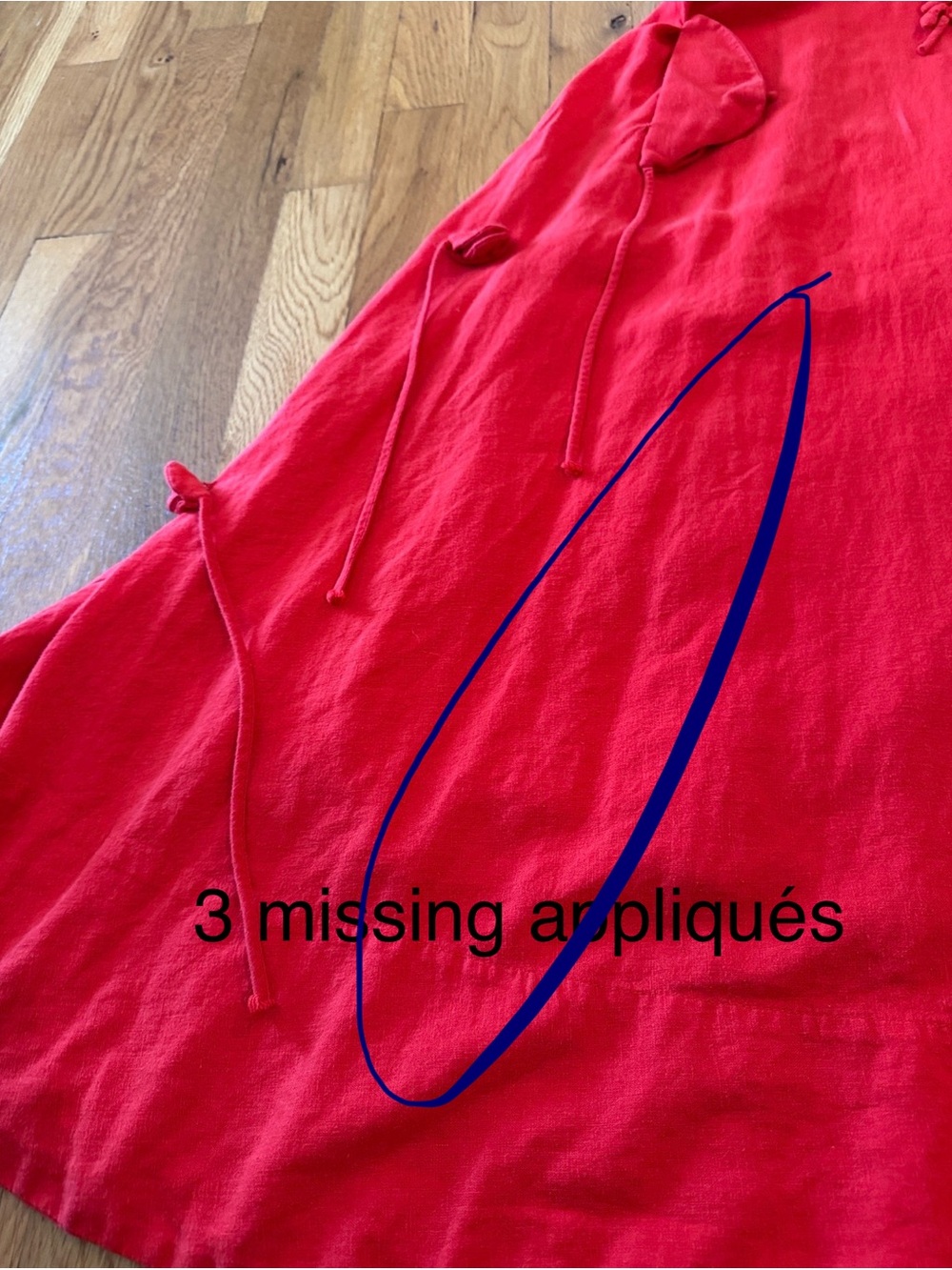FARM Rio Red Floral-Appliqué Linen Dress Maxi Small - Picture 13 of 16